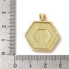 Cross Theme Brass Micro Pave Cubic Zirconia Pendants KK-K385-035G-4