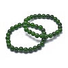 Natural TaiWan Jade Bead Stretch Bracelets BJEW-K212-B-019-4