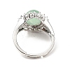 Natural Green Aventurine Adjustable Rings RJEW-P043-02P-16-3