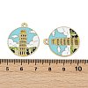 Alloy Enamel Pendants ENAM-V001-02D-G-3