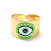 Enamel Horse Eye Open Cuff Rings RJEW-P042-01G-01-3