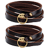 2Pcs Cowhide Wrap Bracelets BJEW-GF0001-35A-1