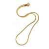 Ion Plating(IP) 304 Stainless Steel Flat Snake Chain Necklaces STAS-A066-08-01G-1