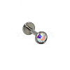 G23 Titanium Cubic Zirconia Flat Round 17 Gauge Threadless Labrets for Women Men WG1F07B-04-1