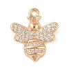 Brass with Clear Cubic Zirconia Charms KK-N256-25F-G-1