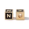 Rack Plating Brass Enamel Beads KK-B060-04G-01N-1