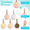 200Pcs 5 Colors Alloy Glue-on Flat Pad Bails for Pendant Making FIND-DR0001-48-6