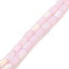 Frosted Imitation Jade Glass Beads Strands GLAA-P058-07A-02-1