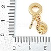 Rack Plating Brass Micro Pave Cubic Zirconia European Dangle Charms KK-P287-33A-G-3