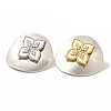 Rack Plating Brass Micro Pave Clear Cubic Zirconia Stud Earrings EJEW-B062-01GP-01C-1