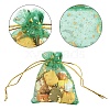 50Pcs Rectangle Organza Drawstring Bags CON-YW0001-90-2