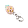 Resin & Glass Beaded Pendant Decorations HJEW-MZ00168-01-4