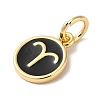 Real 18K Gold Plated Brass Enamel Charms KK-L216-001G-J01-2