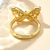 Adjustable Rack Plating Brass Micro Pave Cubic Zirconia Finger Rings for Women RJEW-M028-25G-05-5