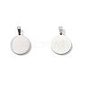 304 Stainless Steel with White Shell Pendants STAS-G268-01Y-P-4