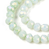 Anti-Tarnish Electroplate Rondelle Glass Beads Strands X-EGLA-T021-4mm-17-06-3
