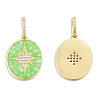 Brass Micro Pave Clear Cubic Zirconia Pendants KK-N227-98E-1