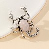 Rose Quartz Brooches PW-WG81823-02-1