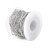 Tarnish Resistant 304 Stainless Steel Textured Paperclip Chains CHS-I020-03P-4