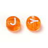 Transparent Dark Orange Acrylic Beads TACR-YW0001-08E-4