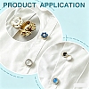 Flat Round Brass Button Covers Settings BUTT-WH0030-73B-4