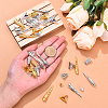 240Pcs 12 Styles Iron Bead Caps IFIN-YW0003-84-4