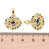 Golden Brass Micro Pave Cubic Zirconia Pendants KK-L209-038G-01-3