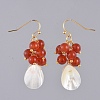 Natural Red Agate/Carnelian Dangle Earrings EJEW-JE03876-03-2