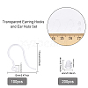 CHGCRAFT 100Pcs Transparent Resin Earring Hooks RESI-CA0001-49-2