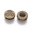 Tibetan Style Slide Charms TIBE-Q001-AB-FF-2