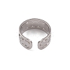 Non-Tarnish 304 Stainless Steel Heart Wrap Open Cuff Ring for Women RJEW-G285-06P-3