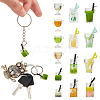 WADORN 56pcs 14 style Glass and Resin Bottle Pendants RESI-WR0001-05-3