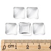 Transparent Clear Glass Square Cabochons GGLA-A001-10mm-5