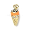 Brass Micro Pave Cubic Zirconia Pendants KK-H255-03G-02-1