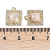 Natural Moonstone Faceted Square Charms G-I375-06G-03-3