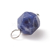 Faceted Natural Sodalite Pendants PALLOY-JF01694-02-4