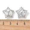 Rack Plating Brass Micro Pave Clear Cubic Zirconia Buttons KK-K293-19P-3