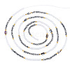 Glass Beaded Adjustable Waist Chains for Women AJEW-TA0005-78B-3