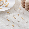 60Pcs 2 Colors Brass Screw Clasps KK-LP0001-96-1