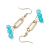 Imitation Jade Glass Dangle Earrings EJEW-JE05924-02-4