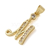 Brass Micro Pave Cubic Zirconia Pendants KK-M319-02G-M-2