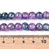 Drawbench Crackle Glass Beads Strands GLAA-N006-8mm-05-4