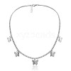 1pc Alloy Butterfly Pendant Necklaces for Women WG64711-05-1