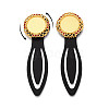Alloy & Iron Bookmark Cabochon Settings PALLOY-N184-04G-4