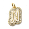 Brass Micro Pave Cubic Zirconia Pendants KK-K354-02G-N-1