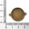 Flat Round Two-Sided Alloy Cabochon Connector Settings X-PALLOY-N0087-05AB-NF-4