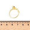 Brass Enamel Cuff Rings for Women RJEW-F188-04G-02-5