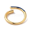 Rack Plating Brass Cubic Zirconia Open Cuff Rings for Women RJEW-S407-04A-3