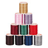GOMAKERER 10 Rolls 10 Colors Polyester Braided Cords OCOR-GO0001-02-1