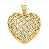 Rack Plating Brass Pave Cubic Zirconia Pendants KK-U029-08G-01-1